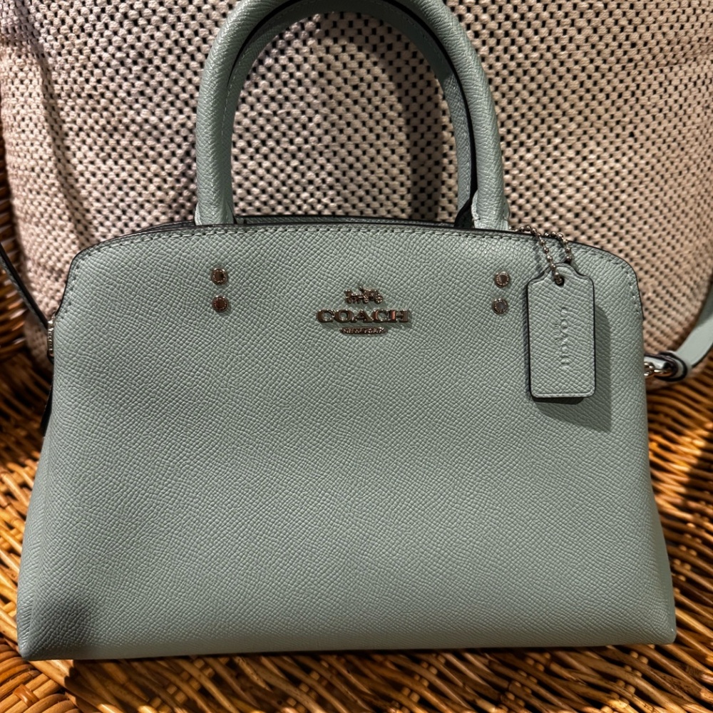 NWOT COACH Mini Lillie Carryall Powder Blue - Picture 6 of 15